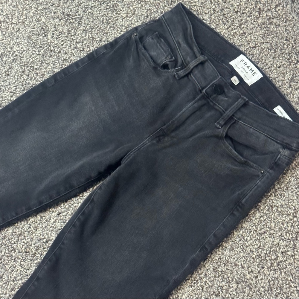 Frame Denim Black Skinny Jeans - Picture 5 of 9